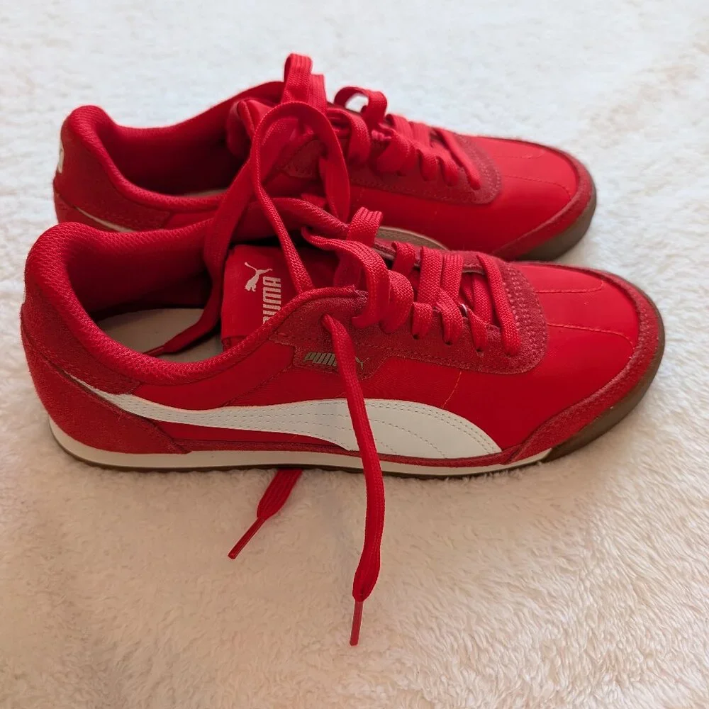 Brand New Red Puma Sneakers Women's Size 7.5 - Picture 1 of 5